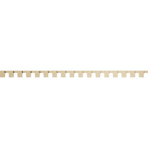 Ekena Millwork 1 in. D x 4 in. W x 90.625 in. L Primed Polyurethane Panel Moulding