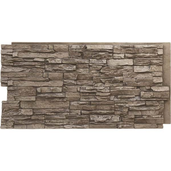 Ekena Millwork Canyon Ridge 45 3/4 in. x 1 1/4 in. Soft Ash Stacked ...