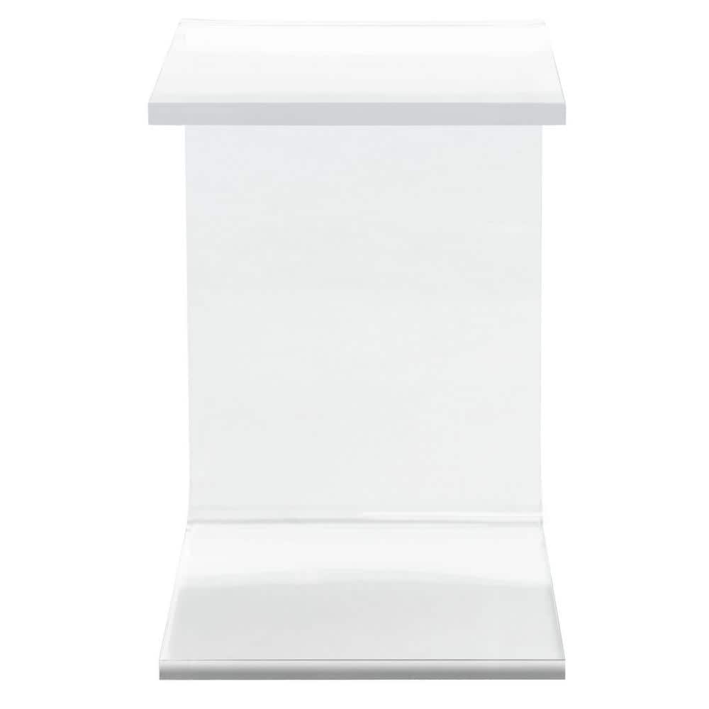 Clear Acrylic C-Form Modern Accent Table