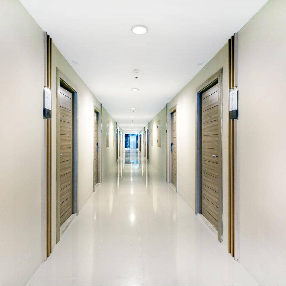 Juno 13" White LED Surface Mount Downlight with Switchable Color Temperature