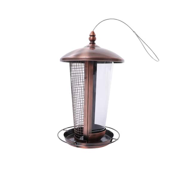 BLISS HAMMOCKS 2-in-1 Hanging Bird Feeder with Twist-Lock Cover and 2.5 lbs. Food Capacity