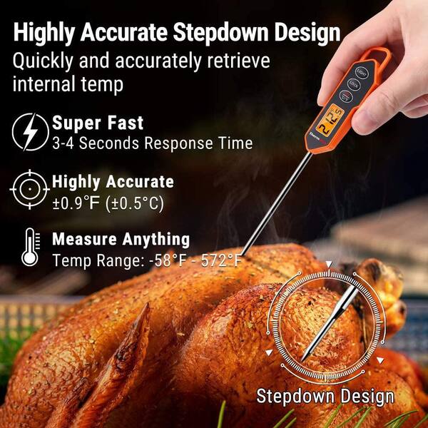 Instant Read Meat Thermometer for Grill and Cooking Fast Precise Digital  Food
