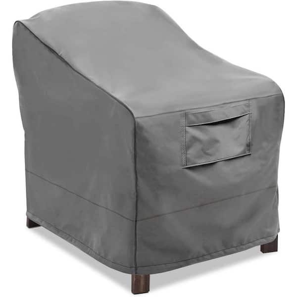 Unbranded 37 in. Large Gray Practical Waterproof Outdoor Furniture Cover Patio Chair Cover
