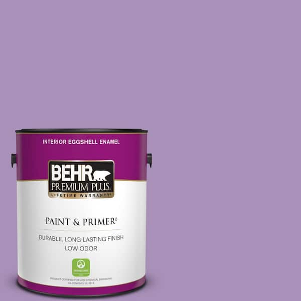 BEHR PREMIUM PLUS 1 gal. #650B-5 Garden Pansy Eggshell Enamel Low Odor Interior Paint & Primer