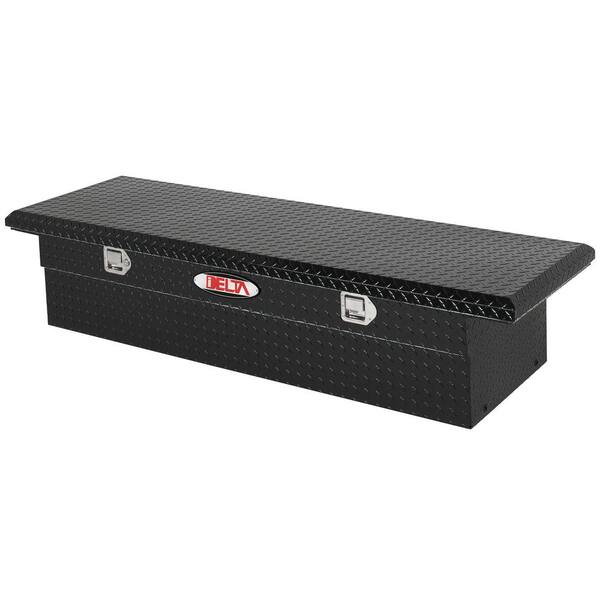 70 in. Black Diamond Plate Aluminum Full Size Low-Profile Crossover Truck  Tool Box