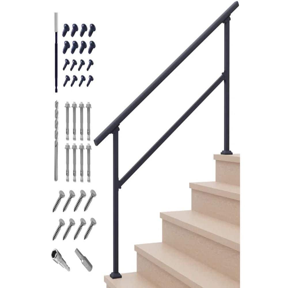 CR FENCE & RAIL - SAFETY, MADE EASY 5 Step Handrail, 36 in. x 54.5 in ...