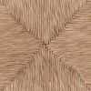 Close-up detail of the woven seagrass seat texture.