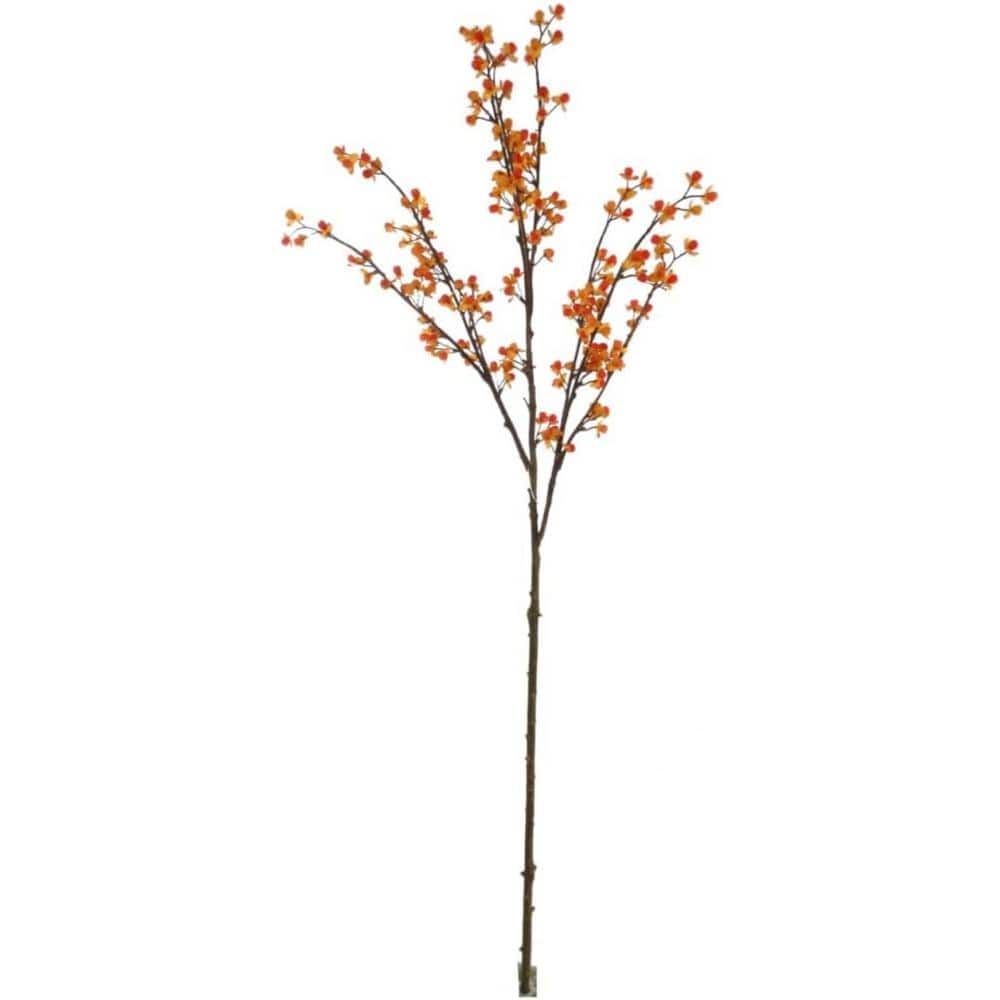38 in. Yellow Orange Artificial Bittersweet Branch Spray Assorted Flowers 1