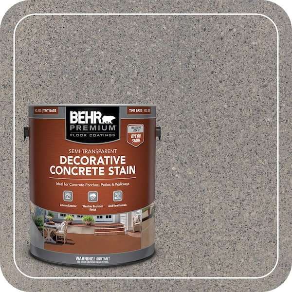 1 gal. #DCS-825 Industrial Gray Semi-Transparent Flat Interior/Exterior Decorative Concrete Stain
