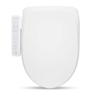 Electric Bidet Seat for Elongated Toilets with Unlimited Warm Water, Touch Control Panel, Turbo Wash in White