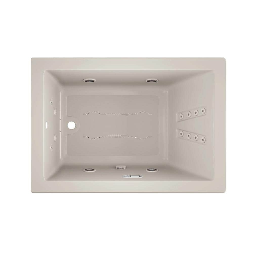 JACUZZI SOLNA SALON SPA 60 in. x 42 in. Rectangular Combination Bathtub ...