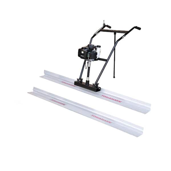 Tomahawk Power Vibrating Concrete Power Screed with two 8 ft. Aluminum Boards