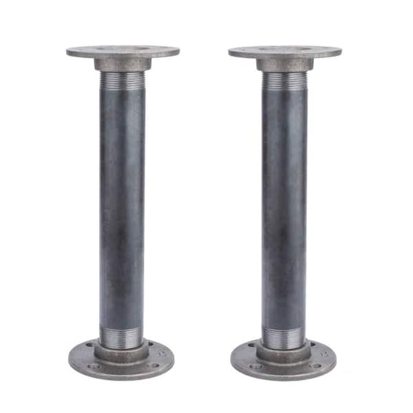 4 X Rustic Industrial Pipe Decor Table Legs,Authentic Industrial Steel Grey Iron