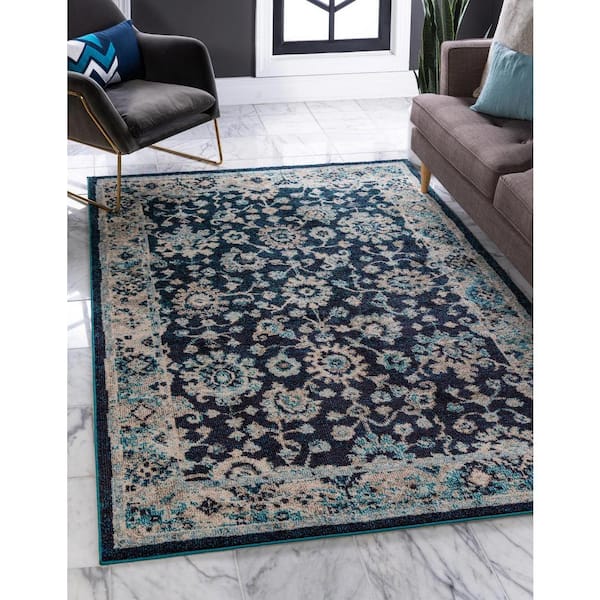 Penrose Krystle Navy Blue 10 ft. x 14 ft. Area Rug