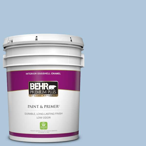 BEHR PREMIUM PLUS 5 gal. #PPU14-13 Caspian Tide Eggshell Enamel Low Odor Interior Paint & Primer