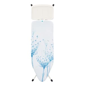 Ironing Board C with Solid Steam Unit Holder, Cotton Flower Cover and White Frame