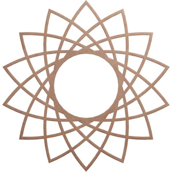 Ekena Millwork 30 in. x 11.125 in. x 0.375 in. Wood Medallion Moulding