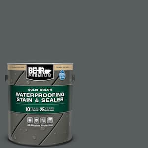 1 gal. #N500-6 Graphic Charcoal Solid Color Waterproofing Exterior Wood Stain and Sealer