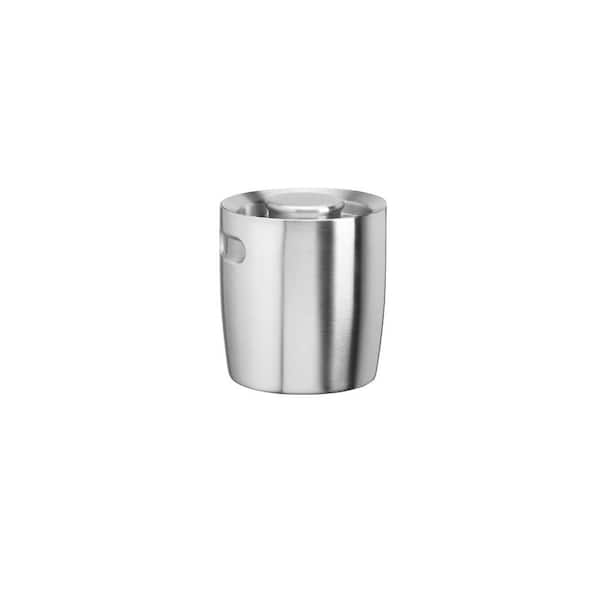 Kraftware 1.5 Qt. No Handle Insulated Ice Bucket in Brushed Stainless Steel