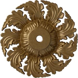 14-5/8 in. x 2-1/4 in. Needham Urethane Ceiling Medallion (Fits Canopies upto 4-1/4 in.), Pale Gold