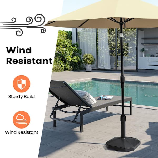 Pellebant 30 lbs. Heavy Duty Outdoor Patio Umbrella Base in Black