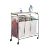 Rolling Laundry Sorter with Ironing Board