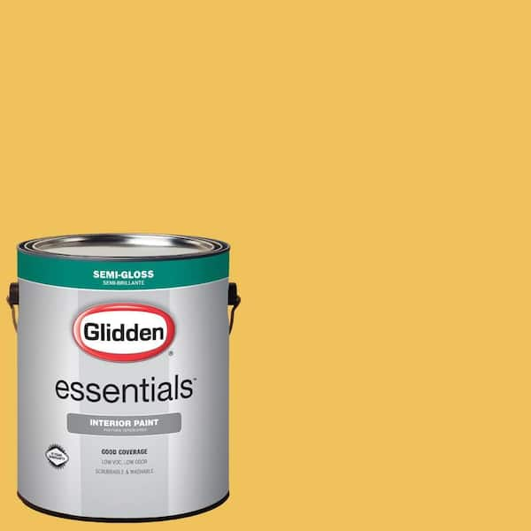 Glidden Essentials 1 gal. #HDGY28D Golden Moment Semi-Gloss Interior Paint