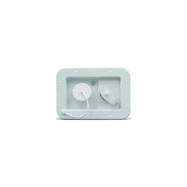 City/Gravity Dish with Brass Check Valve, Polar White