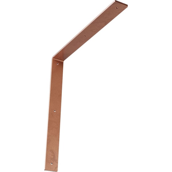 Ekena Millwork 18 in. x 2 in. x 18 in. Steel Hammered Copper Hamilton Bracket