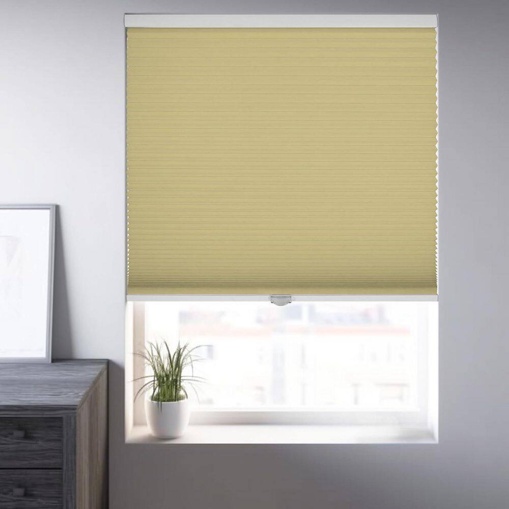 Cut-to-Width Vanilla Cordless Blackout Privacy Polyester Cellular Shades 54.75 in. W x 48 in. L price history on PriceWatchPro