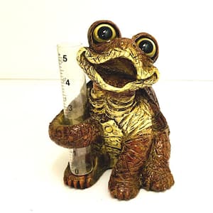 7 in. H Whimsical Turtle Rain Gauge Home and Garden Figurine