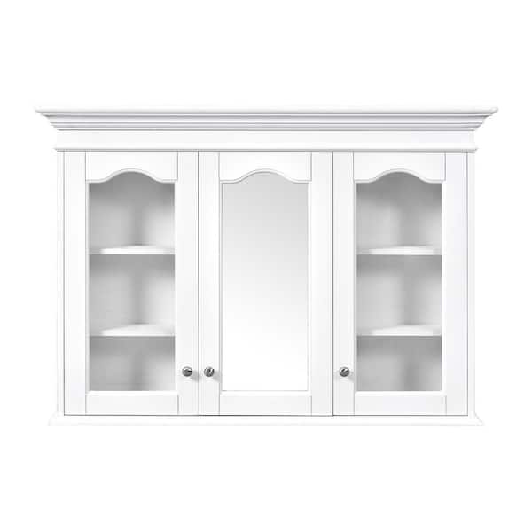 40 in. W x 28 in. H Rectangular MDF Medicine Cabinet with Mirror