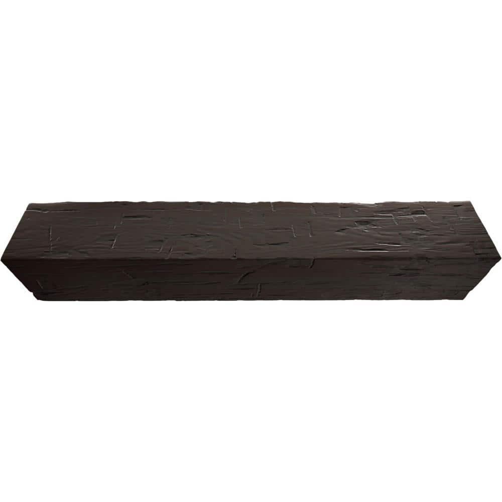 Cherry Finished Hand Hewn Faux Wood Ceiling Beam, 6" x 6" x 8'
