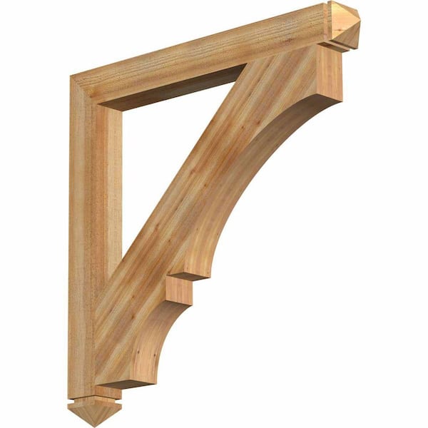 Ekena Millwork 4 in. x 38 in. x 38 in. Western Red Cedar Balboa Arts and Crafts Rough Sawn