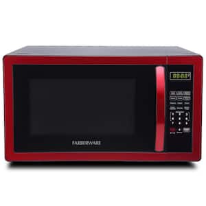1.1 cu. Ft. 1000-Watt Countertop Microwave Oven in Metallic Red