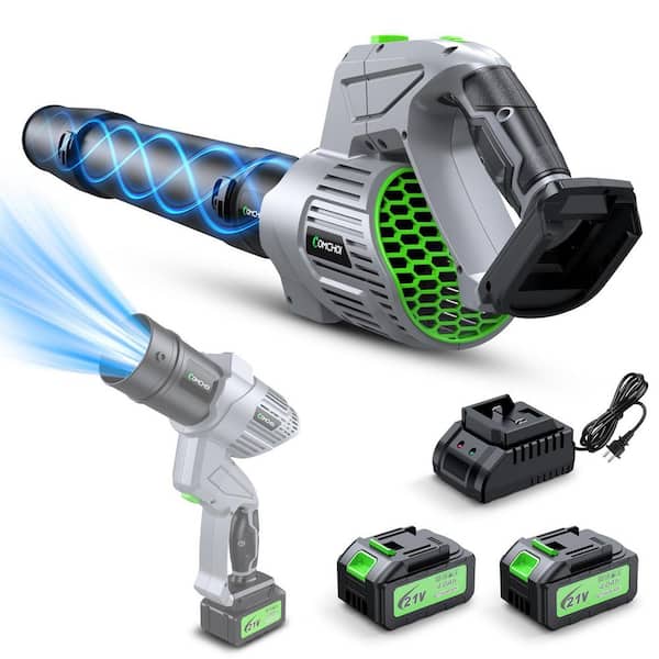 Cordless Blower Leaf Collecting Tool with 900000 RPM and 5 Speed Mode for Lawn Care Yard and Patio, Gray (1-Pack)