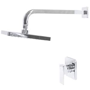 CROWN Single Handle 1-Spray Shower Faucet 2.5 GPM with Adjustable Head and Included Valve in. Chrome