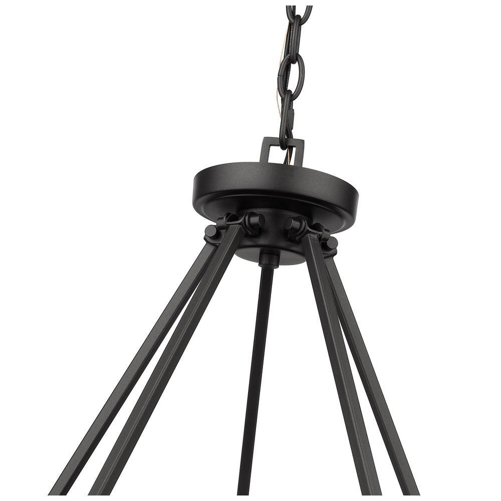 Beau Bronze 10-Light Circular Chandelier with Glass Shades