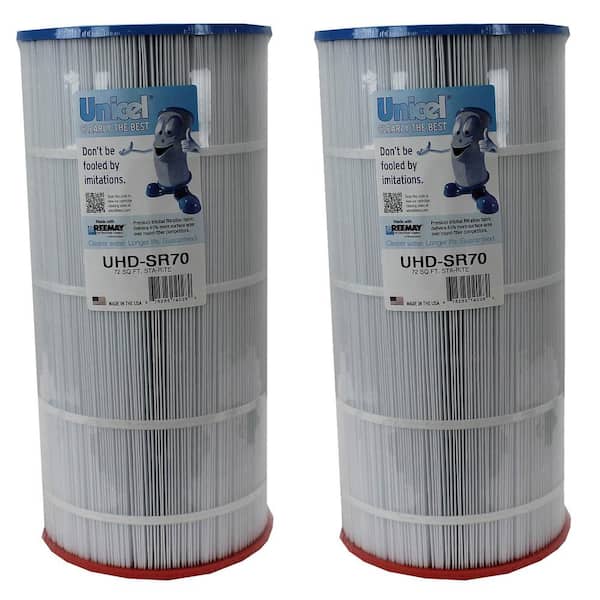 Unicel 8.69 in. Dia 72 sq. ft. Pool Replacement Filter Cartridge (2-Pack)