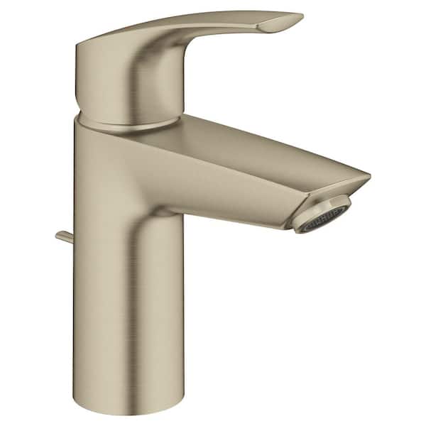 GROHE Eurosmart Single Handle Single Hole Bathroom Faucet with Drain Kit Included in Brushed Nickel