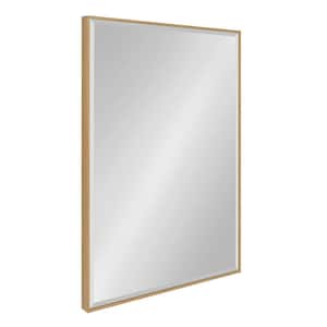 Medium Rectangle Natural Beveled Glass Contemporary Mirror (36.75 in. H x 24.75 in. W)