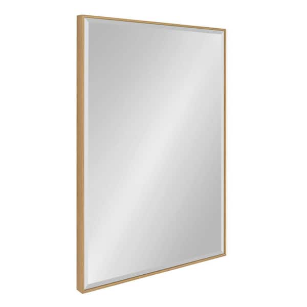 Kate and Laurel Medium Rectangle Natural Beveled Glass Contemporary Mirror (36.75 in. H x 24.75 in. W)
