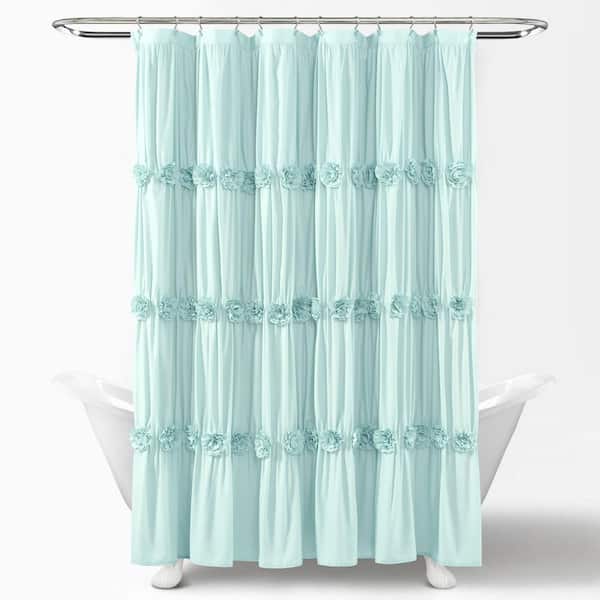 Single Darla Shower Curtain 16t004602, Lush Decor Nova Ruffle Shower Curtain