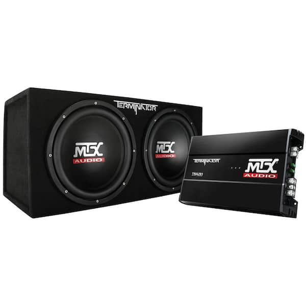 MTX 12 in. 1200-Watt Dual Loaded Car Subwoofer Audio with Sub Box plus Amplifier (Open Box)
