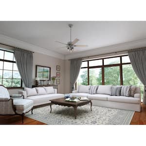 Hartland 52 in. Matte Silver Ceiling Fan with LED Light Kit