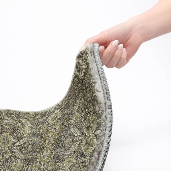 Dream Shag Premium Machine Washable Abstract ADS574 Taupe 8 ft. x 10 ft. Area Rug