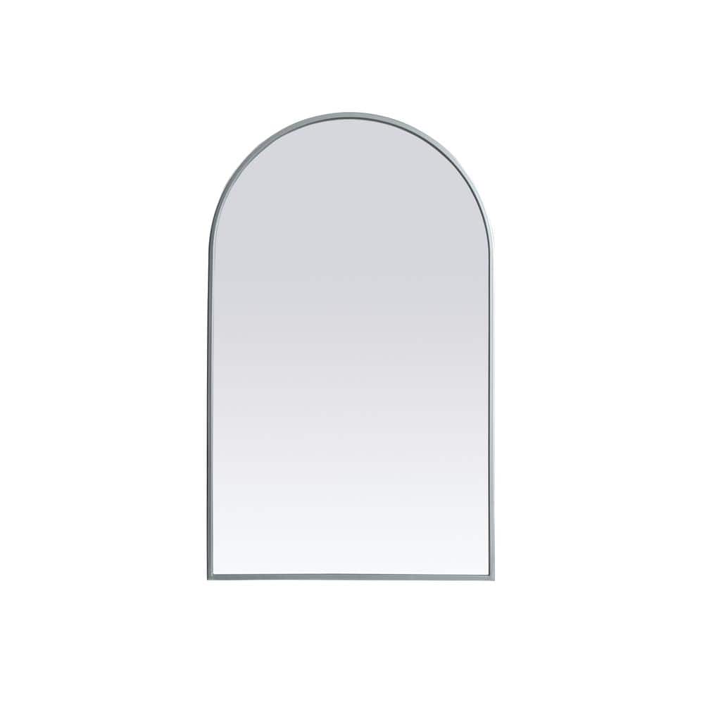 Simply Living 22 in. W x 36 in. H Arch Metal Framed Silver Mirror
