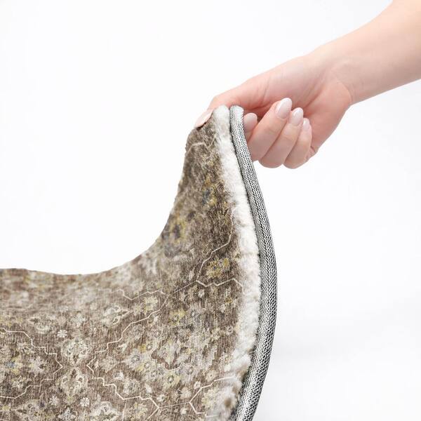 Dream Shag Premium Machine Washable Abstract ADS94 Driftwood 9 ft. x 12 ft. Area Rug