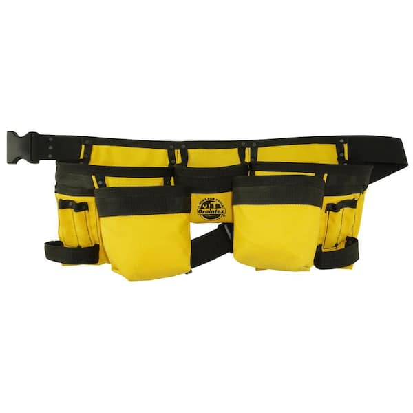 Yellow Canvas 11-Pocket Finisher Tool Apron