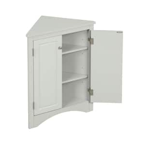 17.20 in. W x 31.50 in. H x 17.20 in. D Gray Over-the-Toilet Storage Cabinet Freestanding Floor Cabinet Home Kitchen